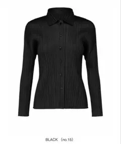 【美品】PLEATS PLEASE プリーツプリーズ 長袖シャツブラウス黒