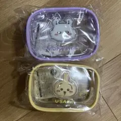 ちいかわ　うさぎ　モモンガ　ぷっくりクリアミニポーチ　2個セット