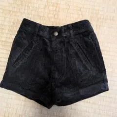 黒 コーデュロイ ハーフパンツ 130cm