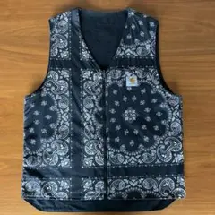 希少 カナダ製　90s　タフダック TOUGHDUCK 企業　ワークベスト 90s カナダ製 TOUGH DUCK アクティブジャケット デザイン ダック