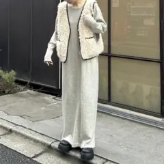 ciaopanic typy ウール混クルーネックニットワンピース　pon