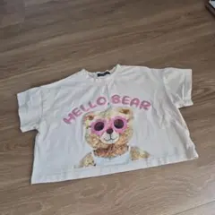 URBAN CHERRY Tシャツ 130cm ベアプリント　短丈Tシャツのサムネイル