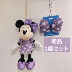 ミニーマウス ぬいぐるみとリボンセット