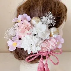 卒業式 髪飾り 胡蝶蘭 桜 ヘッドドレス