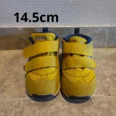 アシックス　スクスク　14.5cm　黄色　イエロー　ミドルカット