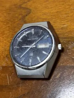 SEIKO キングクォーツ 0853-8040 ネイビー文字盤 ベルトなし 