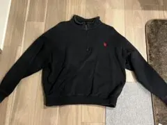 U.S. POLO ASSN. ハーフジップスウェット M ブラック