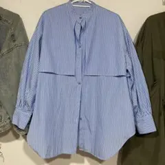 ストライプ オーバーサイズシャツ