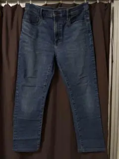 ユニクロJEANS ダークブルー ストレートデニムパンツ