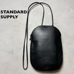 美品　STANDARD SUPPLY 本革　レザー　オーバルポーチ　ショルダー