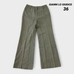 GIANNI LO GIUDICE ウール混 パンツ 36 日本製　グレー