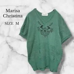Marisa Christina ニット セーター 半袖 Vネック カジュアル