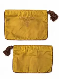 PRADA プラダ クラッチバッグ 総柄 ロゴ ゴールド金具 マルチカラー 