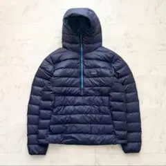 パタゴニア ダウンセーターフーディ プルオーバー ダウンジャケット ネイビー L