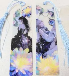 ハンドメイドアクリルコラージュしおりセット