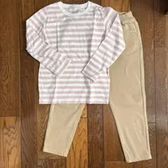 長袖カットソーとチノパンのセット　120cm