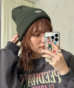 Dickies ニット帽 ダークグリーン ユニセックス