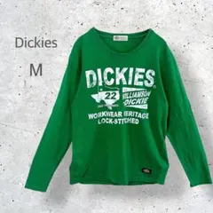 【Dickies】　ロングスリーブ　コットン　長袖Tシャツ　ビッグプリント　ロゴ
