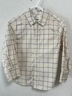 H&M キッズ 長袖シャツ チェック柄 92cm