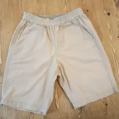 ユニクロキッズL　ベージュ ハーフパンツ Lサイズ