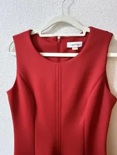 Calvin Klein 赤黒ノースリーブワンピース