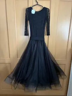 【新品】社交ダンス用￼ロングドレス　サイズ　S (ボレロはおまけ）