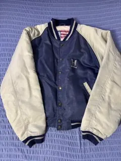 90s TYPE A-1 スタジャン ネイビー 短丈 ヴィンテージ