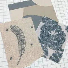 ミナペルホネン　feather danceなど　生地　はぎれ　３枚