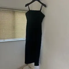 GRL スリット　タイト　キャミワンピース　ブラック　XS