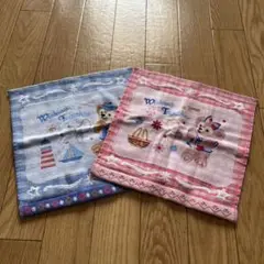 ダッフィー、シェリーメイタオルハンカチ2枚セット