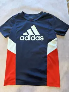 adidas Tシャツ ネイビー/レッド 140cm