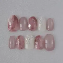 【現品】No.9 ニュアンスネイル　ぷっくり　ラメ　オーロラ