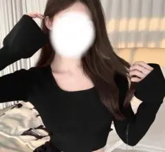 DAZY クロップトップセーターレディース バックストラップクロス