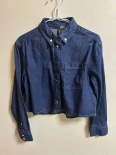 H&M ダンガリー デニム シャツ Lサイズ ネイビー