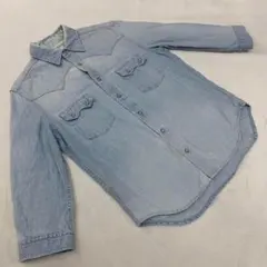 FREAK'S STORE デニムシャツ 長袖 ライトブルー おしゃれ Mサイズ