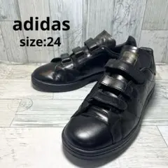 アディダス adidas スニーカー スタンスミス ベルクロ ブラック 24