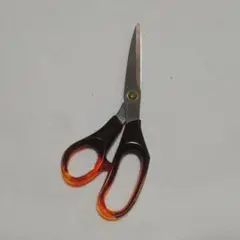 高級ステンレス　裁ちばさみ オレンジと黒のグラデーション