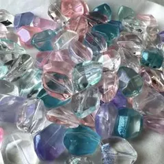 2*♡様 多色ビーズ 4袋セット 多面カットビーズ　大量　処分品　ハンドメイド