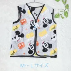 新品【Disneyディズニー】ミッキーマウス フリースベスト グレー M～L