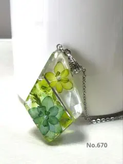 レジンネックレス アクセサリー ハンドメイド 模様入り琉球ガラス