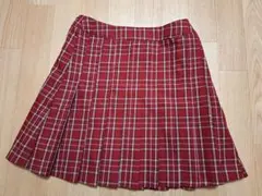 BROWNY STANDARD 赤チェック プリーツスカート M