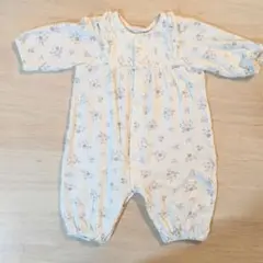 赤ちゃんの城 花柄フリル付きツーウェイ・ドレスオール 女の子 50-70センチ