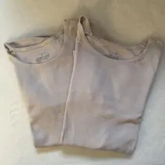 無印良品⭐︎あったか綿厚手八分袖Lサイズ　ベージュ