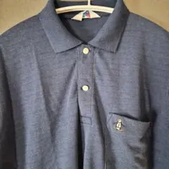 ダークブルー ポロシャツ 左胸ポケット付き