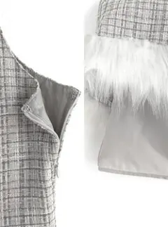 ファーラメツイードミニキャミワンピース GRL