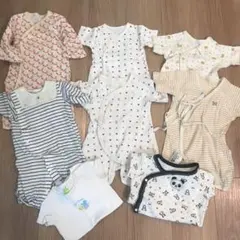 値下！夏服新生児　ロンパース　肌着　8点セットまとめ売り！