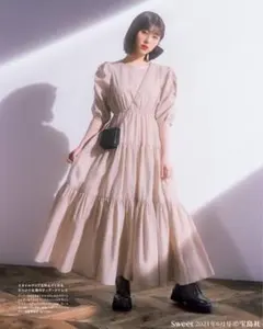 GRL パワショルボリュームティアードワンピース