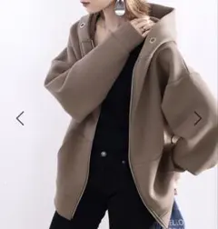 タグ付き CLASSICAL ELF モカ ダンボールbigシルエットパーカー