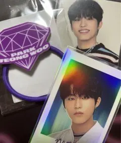 treasure ジョンウ　ヘアゴム　EC特典 トレカ　京セラ