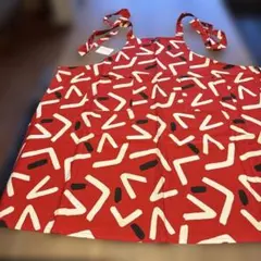 新品　ワコール　HOUSE WEAR エプロン　赤のサムネイル